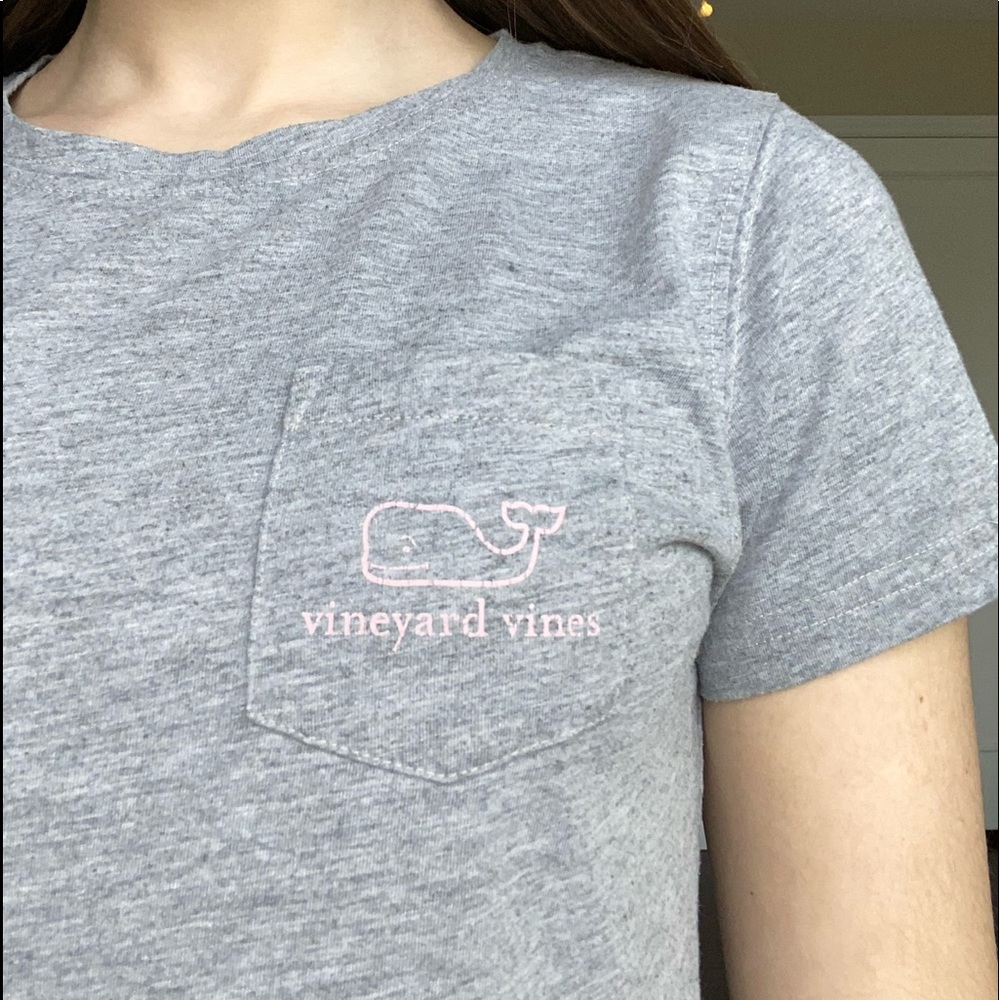 Vineyard Vines Pink and Gray Tee